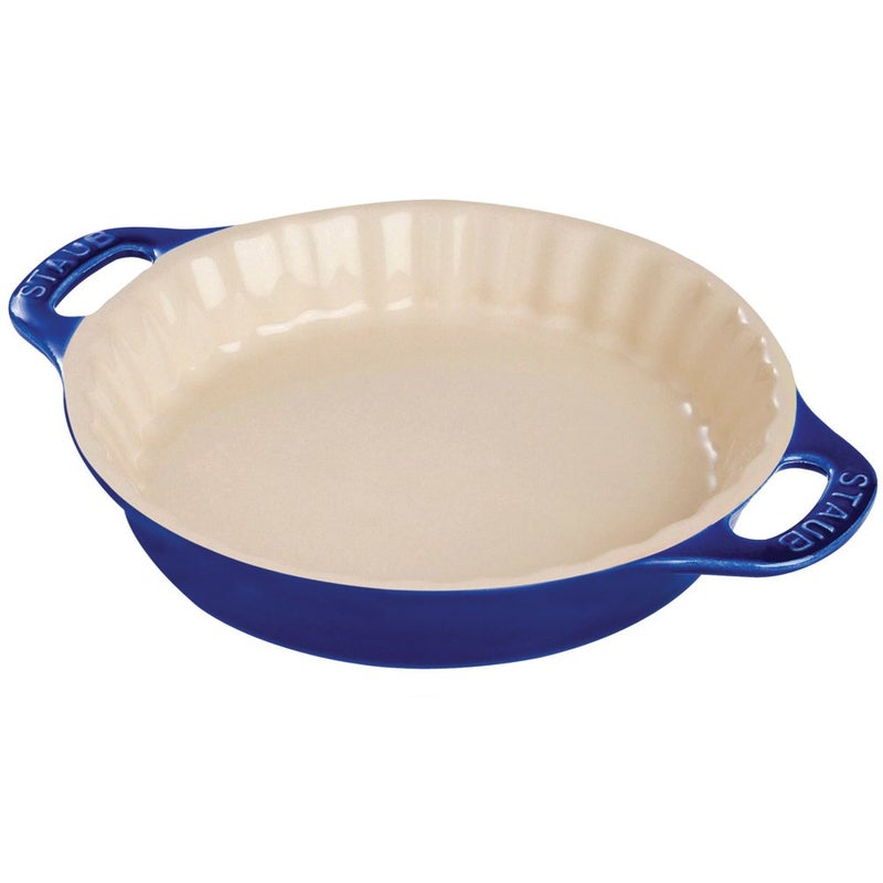 STAUB Ceramic Bakeware-Pie-Pans Dish, 9-inch, Dark Blue - Image 1